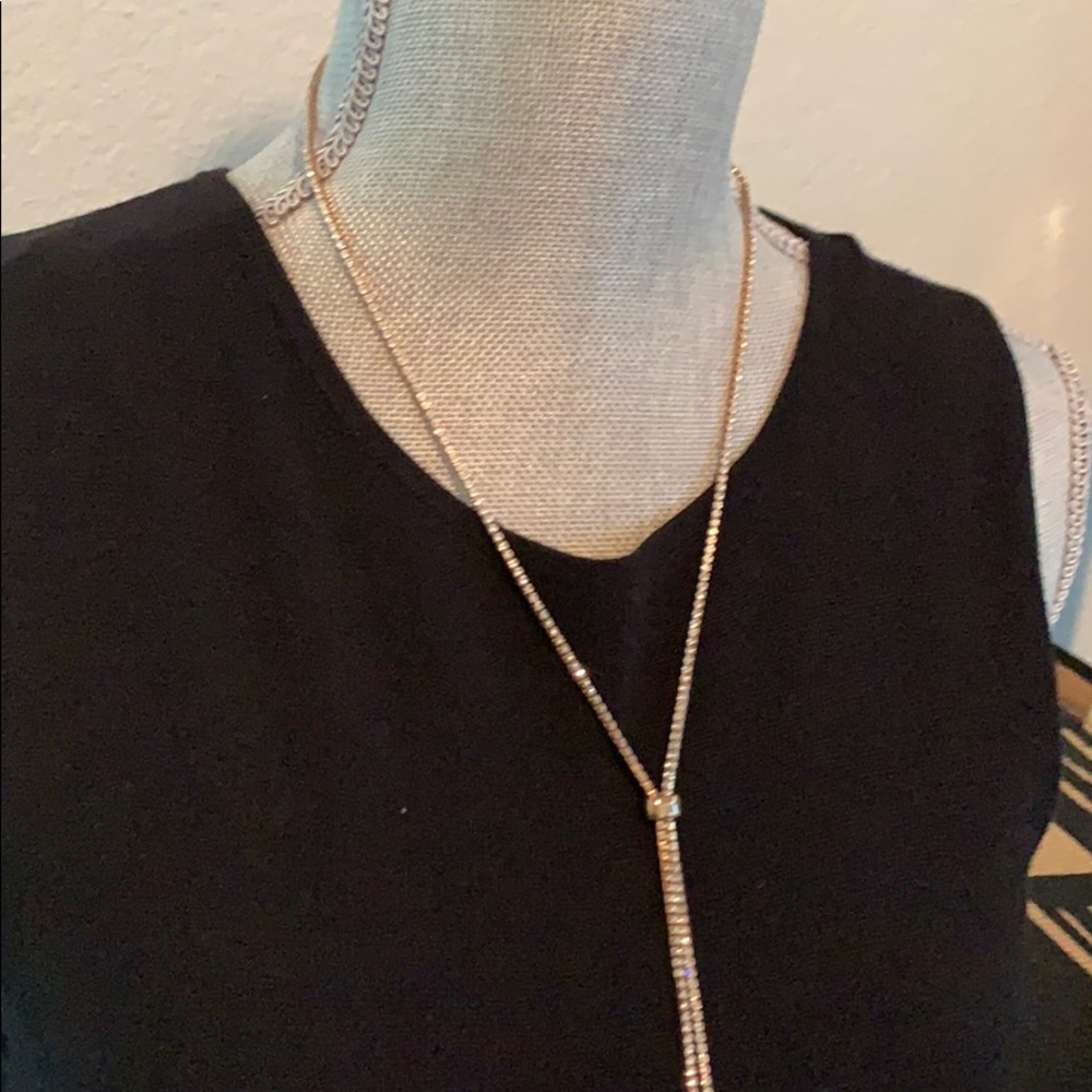 Rhinestone Adjustable long necklace